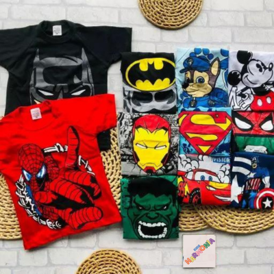 Camiseta manga Curta Super Heróis - EDIÇÃO LIMITADA