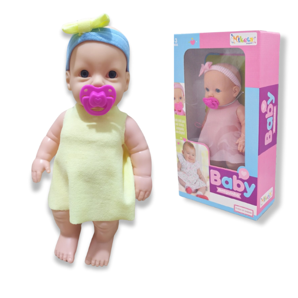 Boneca Baby Amiguinha Com Chupeta na Caixa