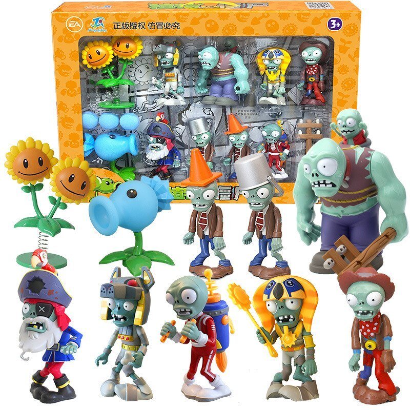 Kit Zumbis do Jogo Plants vs Zombies ( 3 personagens)